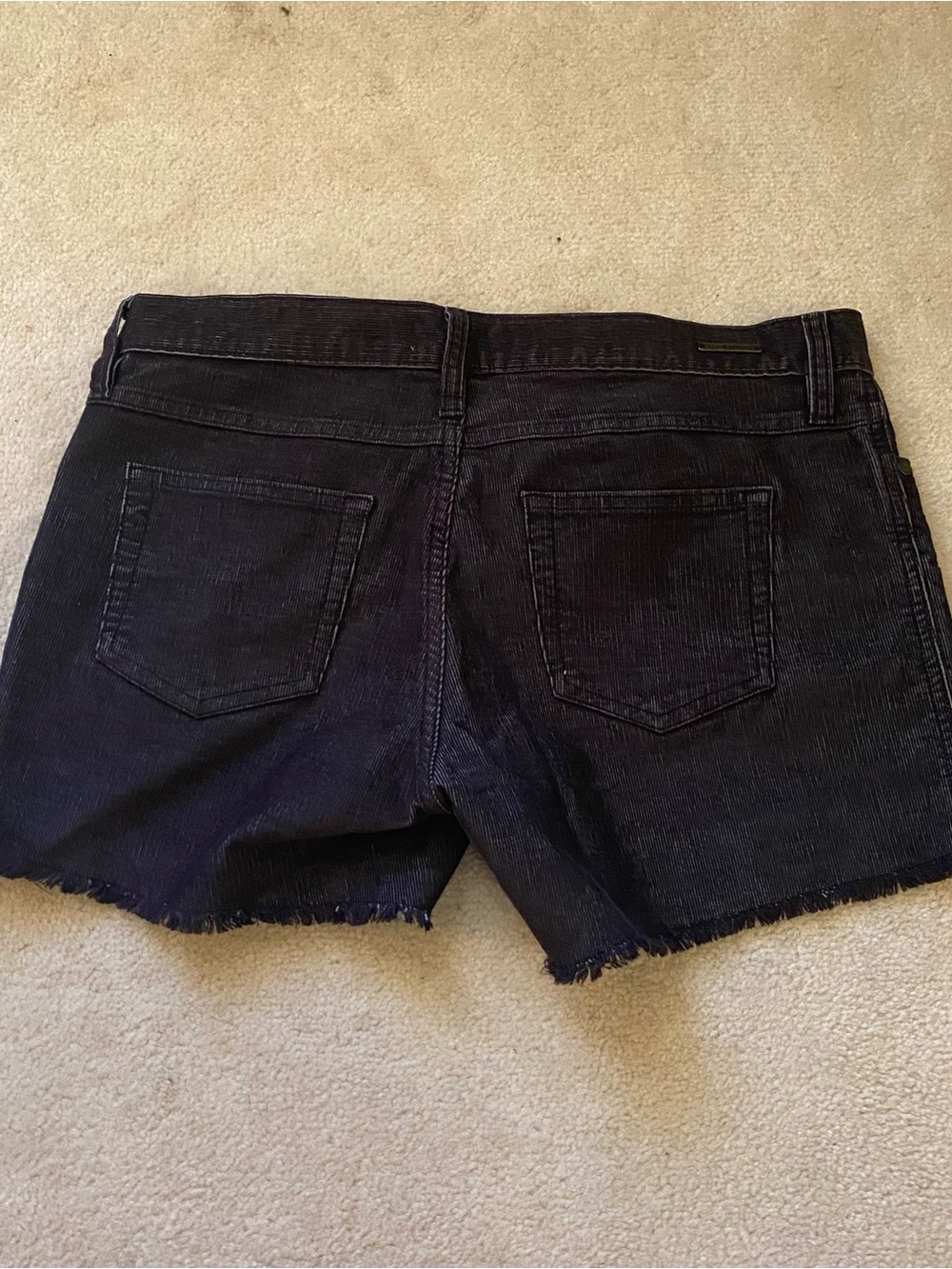 Carve Designs Black Oahu Corduroy Beachy Raw Hem Boho Shorts Lady Size 4 - Picture 3 of 6